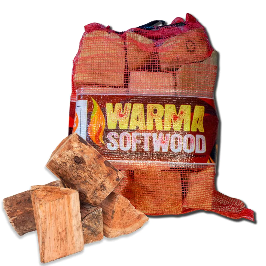 net bags of logs