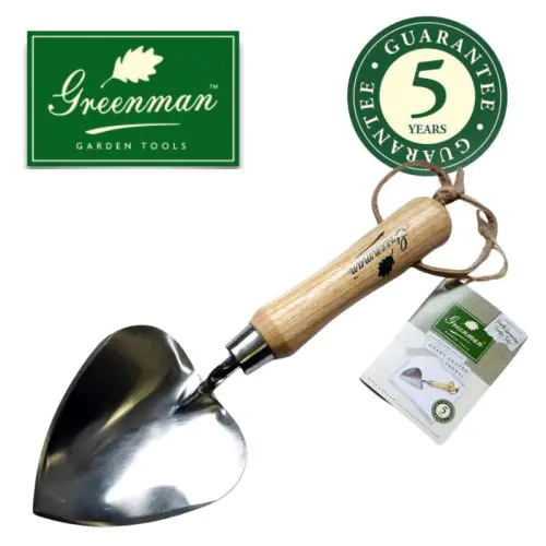 Greenman stainless steel heart shaped trowel