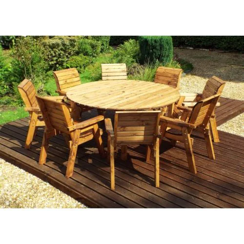 Eight Seat Circular Dining Set