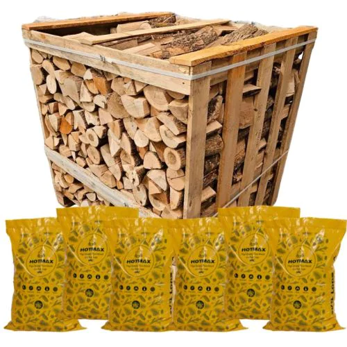 Ash crates of logs