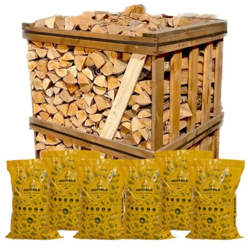 silver birch logs and hotmax heat log bundle