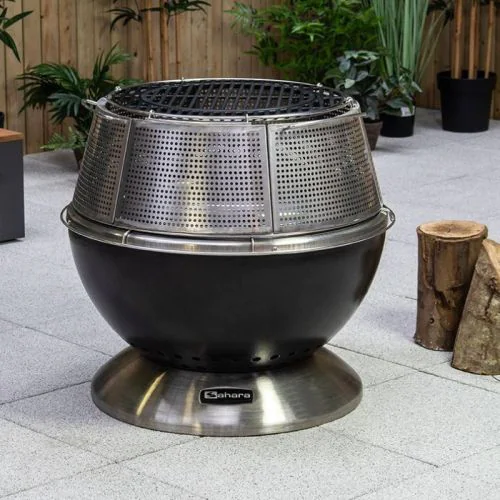 Sahara fire pit grill system