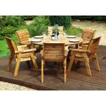 Six Seat Circular Dining Set