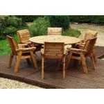 Six Seat Circular Dining Set
