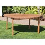 Large wooden garden dining table