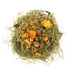 timothy rich hay with dandelions and marigolds