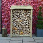 Greetham Light Green Log Store - 6ft Tall x 4ft Wide