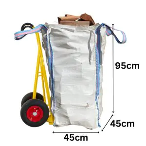 barrow bag of logs